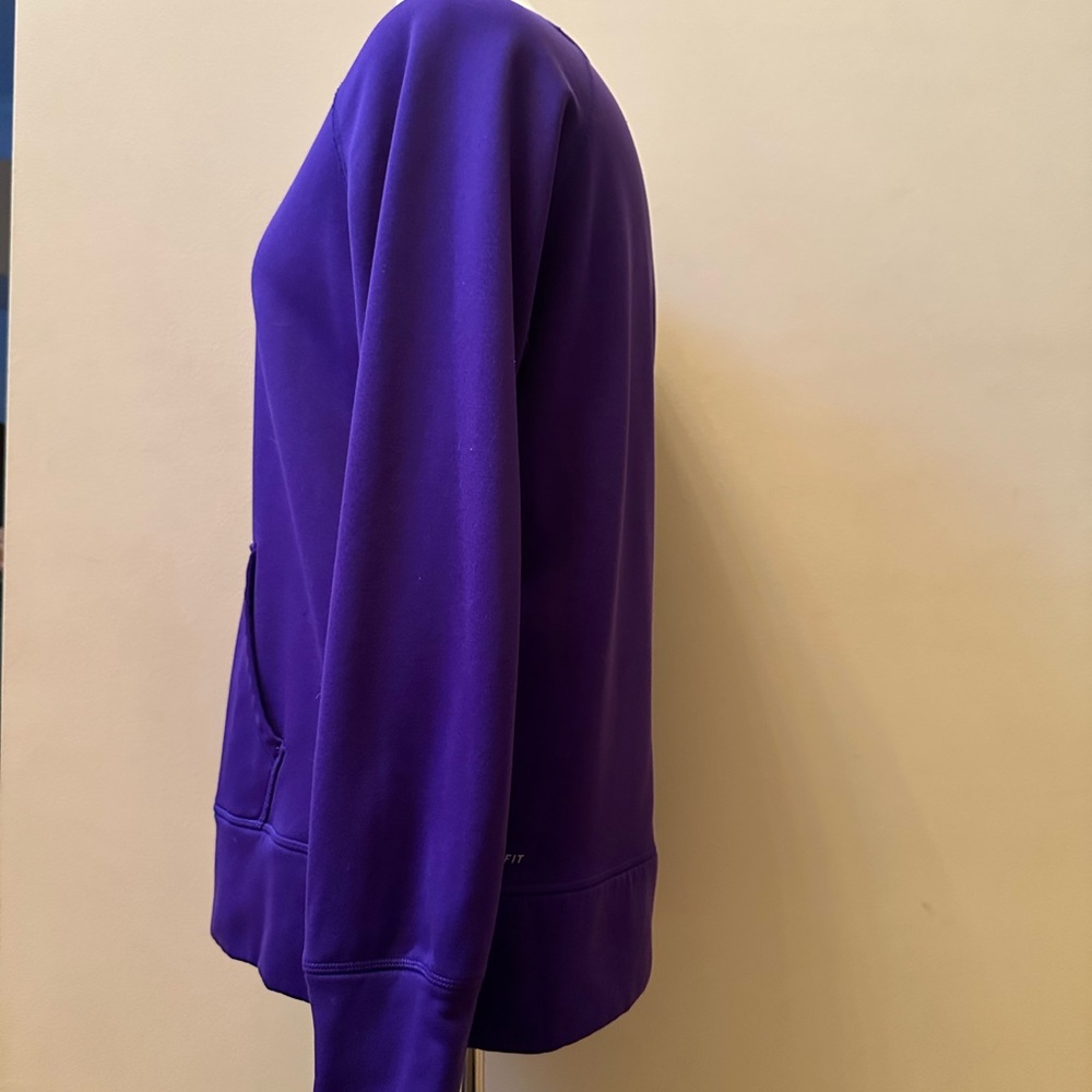 Nike Women's Purple Sweatshirt with Pocket - Picture 4 of 7